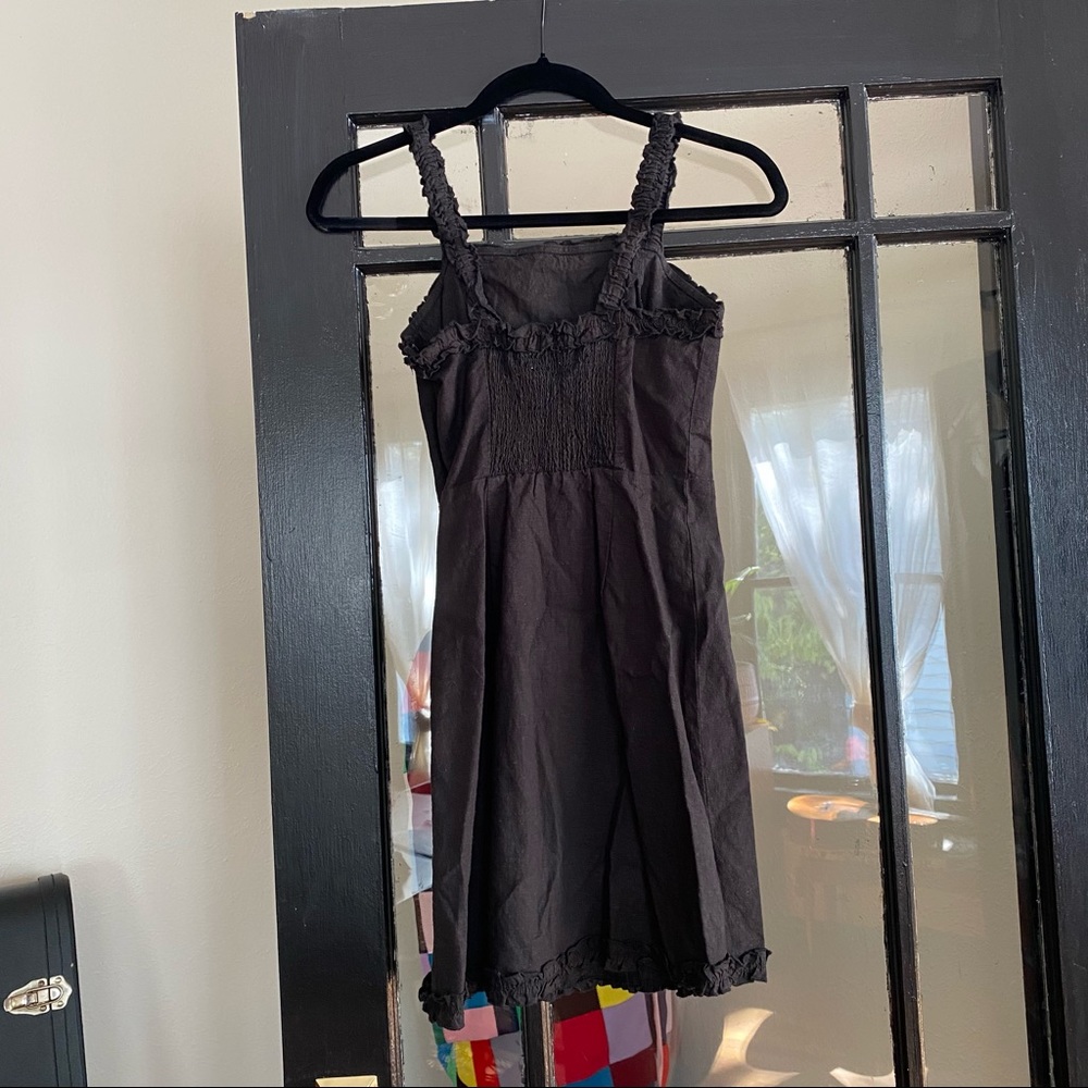 UO Wren Linen Ruffle Mini Dress - Picture 8 of 8